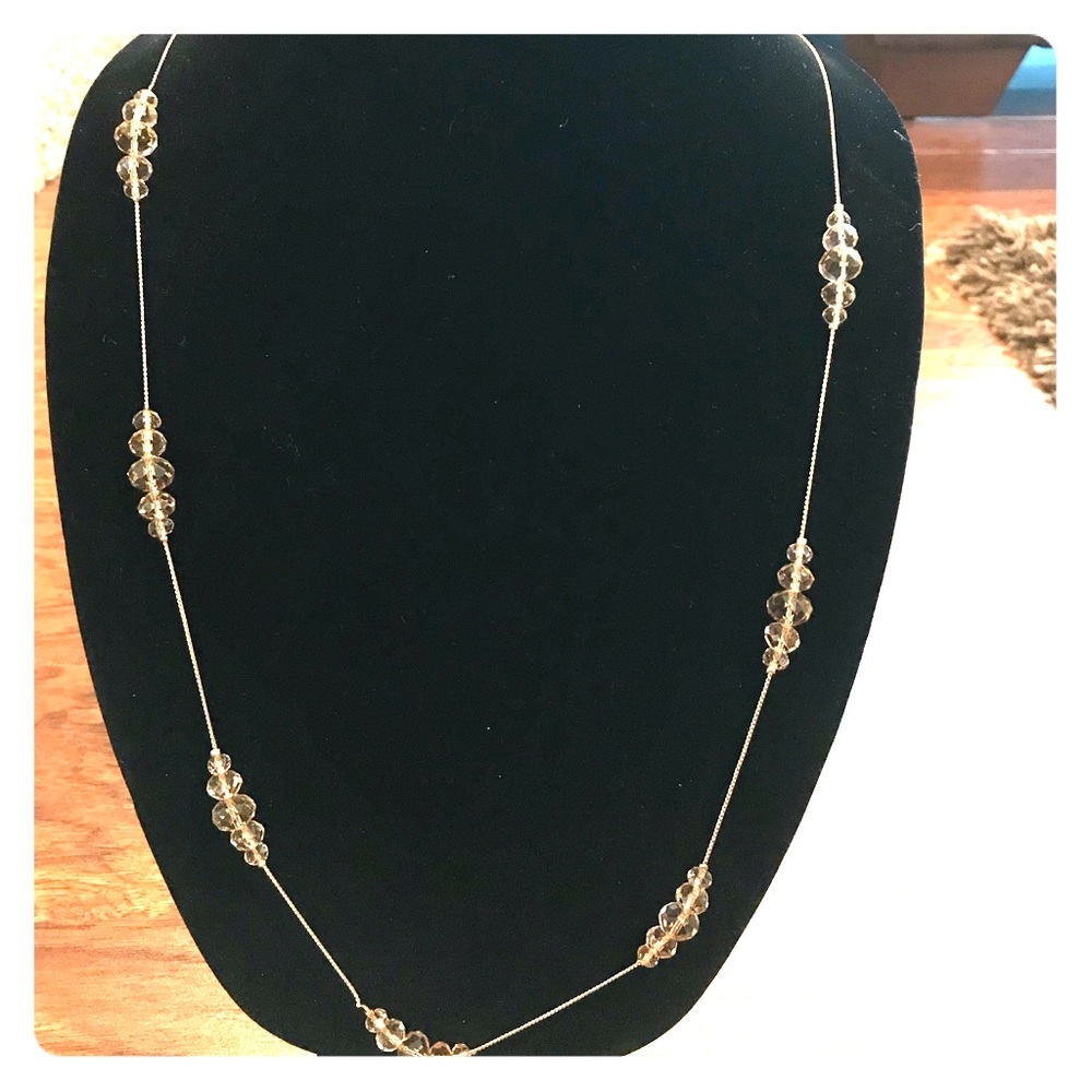 Gold and crystal necklace